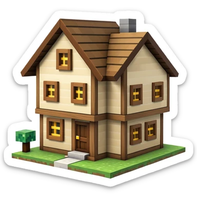 Minecraft house sticker
