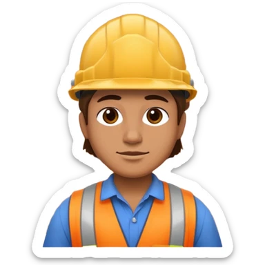House with construction workers  sticker