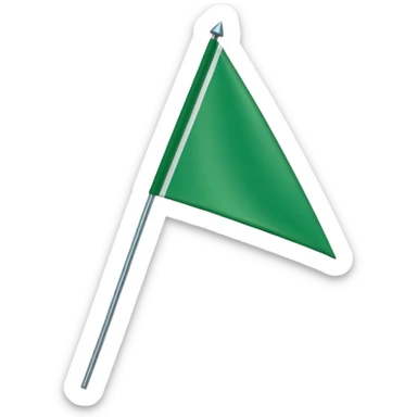 Green triangle flag sticker