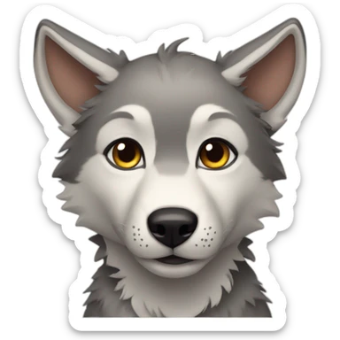 Wolf pup sticker