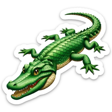 Dead alligator that flipped over on its back sticker