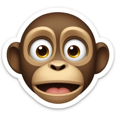 monkey hysterically crying sticker