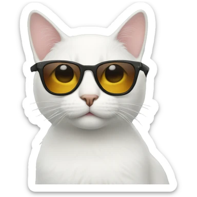 Cat with sunglasses sticker