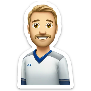 Coach de hockey sur glace en plein match sticker