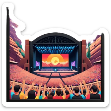 EDM show at red rocks sticker
