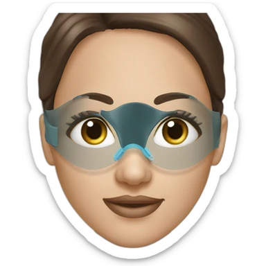 lasik eye surgery mask brunette sticker