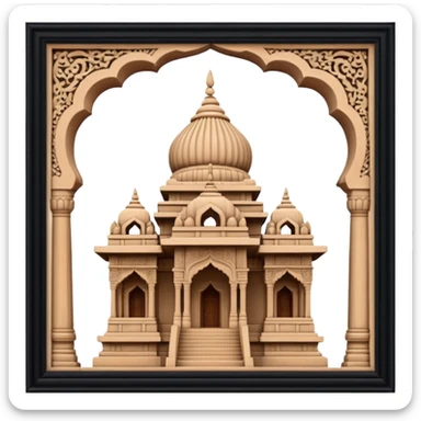 a shikhar ji temple situated in india sticker