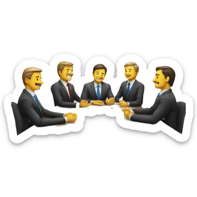  conference on table with business mans sticker