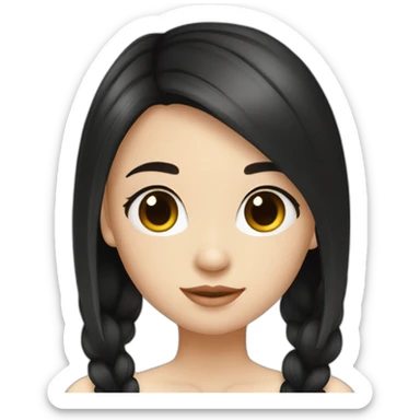 Beautiful girl,Black hair,long hair,Black eyes,Chinese sticker