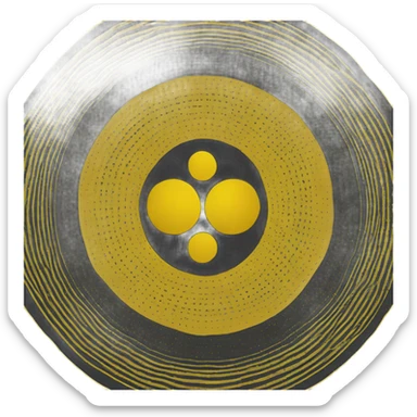 2 overlapping circles in Create an emoji featuring two overlapping circles in a rich yellow color (#FFD700 or similar to Paddle's brand yellow). The circles should be identical in size and overlap by about 30-40% in the center, creating a vesica piscis shape. The design should be clean and minimal with a solid fill. Each circle should be approximately 45% of the total emoji canvas width to ensure good visibility at small sizes. The overall effect should be simple and bold, like a Venn diagram but more stylized. The circles should be perfectly geometric with no distortion or decorative elements."
Key specifications:

Two identical circles
Paddle yellow color (#FFD700)
30-40% overlap in center
Clean, minimal style
No outlines or additional elements
Centered in the emoji square
Bold, simple presence sticker