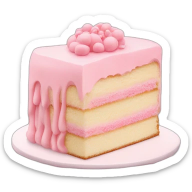 Simple cake with pastel pink frosting sticker