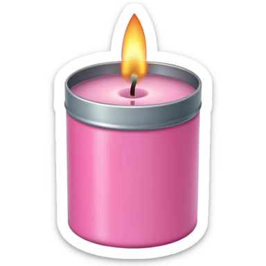 pink candle tin sticker