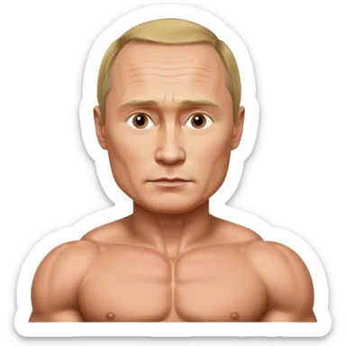 putin-with-muscle sticker