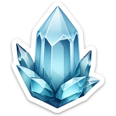 raw glass crystal sticker