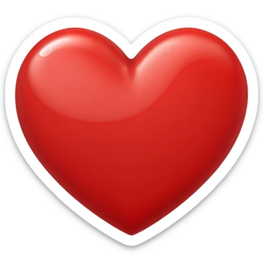 Love heart in red color and center s letter only sticker