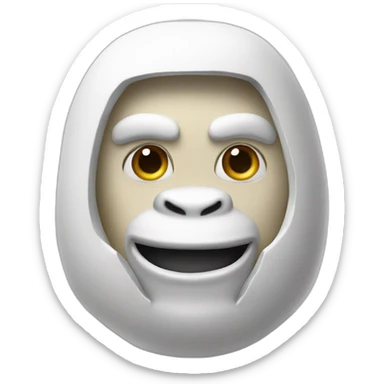 smile Burger man white gorilla sticker