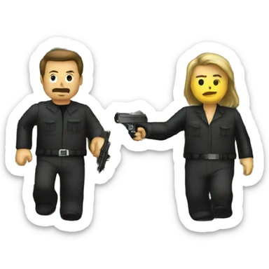 matrix avoiding bullets sticker