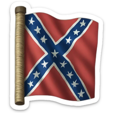 Confederate flag sticker