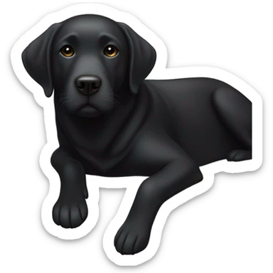 Black lab snoring sticker