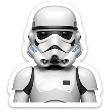TK421 stormtrooper with an expression like he knows he messed up. sticker