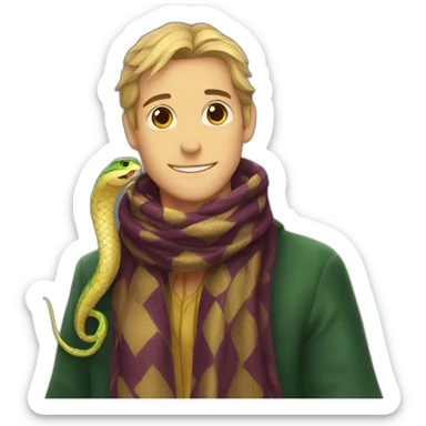 snake wearing scarf hogwarts sticker