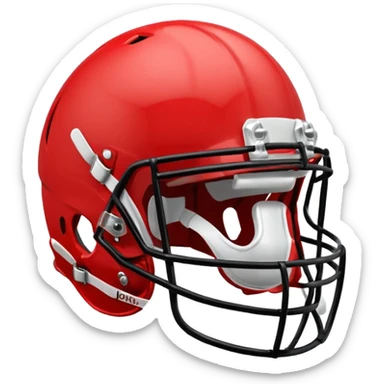in a shade of red college football helmets sticker