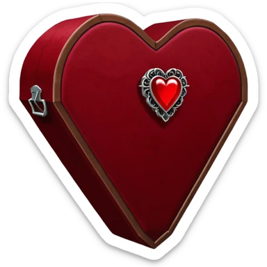 gothic heart with a coffin motif sticker