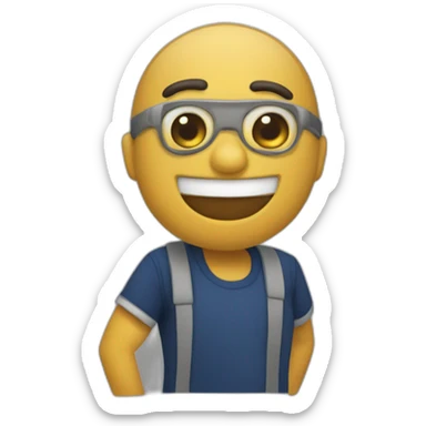 Gordinho engenheiro dançarino sticker