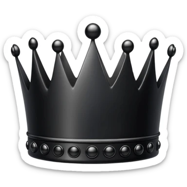 full black crown sticker