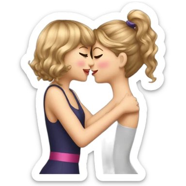 taylor swift and girl kissing, LGBTQ+ sticker