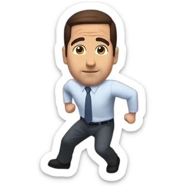michael scott parkour sticker