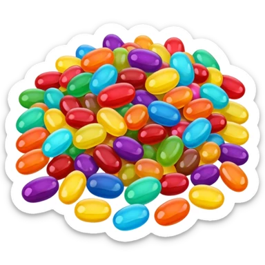 Happy jellybean sticker