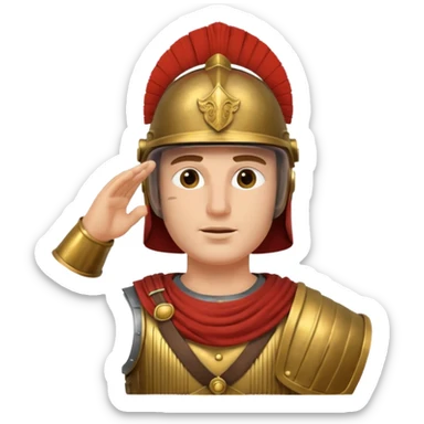 an ancient roman republic soldier saluting sticker