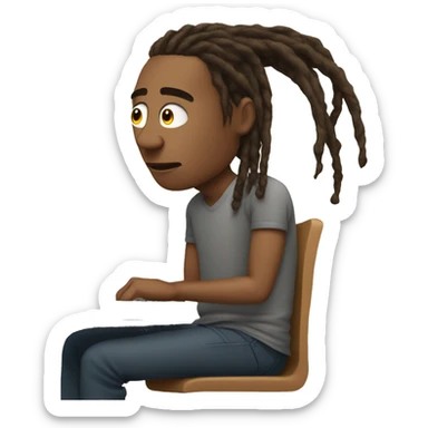 guy-with-dreads-sitting-at-computer-with-really-bad,-forward-leaning-posture sticker