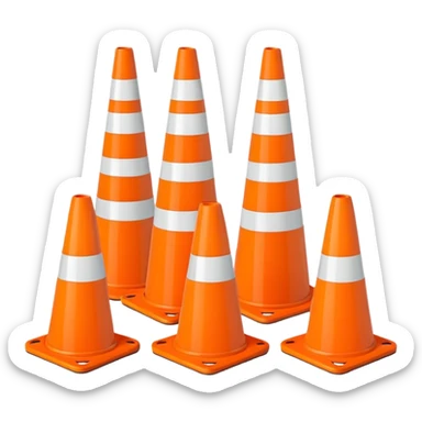 100 alive traffic cones sticker