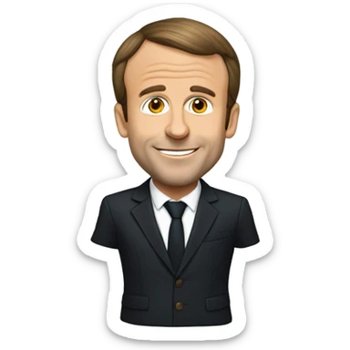 Emmanuel Macron qui a la calvitie sticker