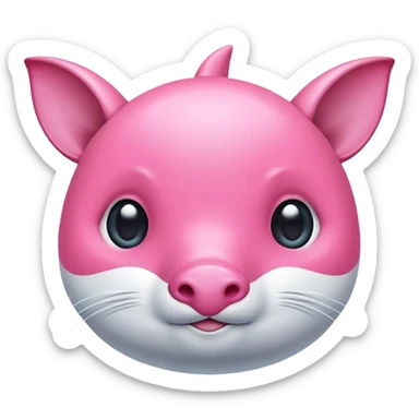 vaquita rosa sticker