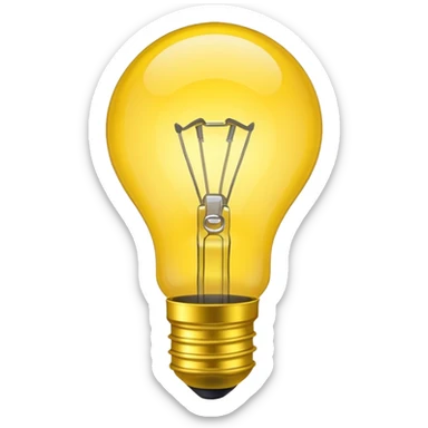 a lightbulb where you can't see the internals sticker