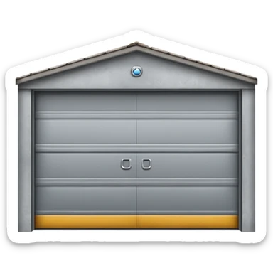 Garage door, slightly open sticker
