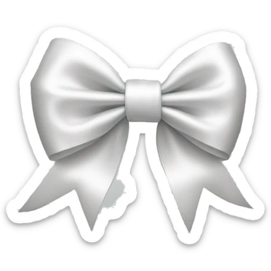 white satin bow sticker