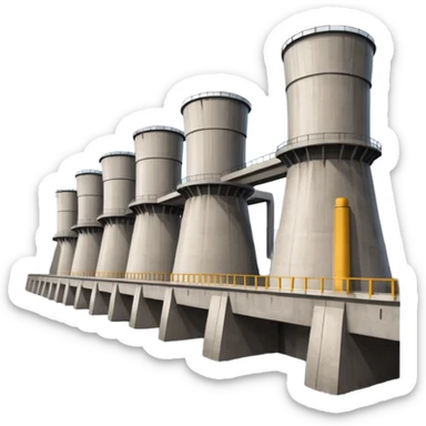 hydroelectric power station (simple) sticker