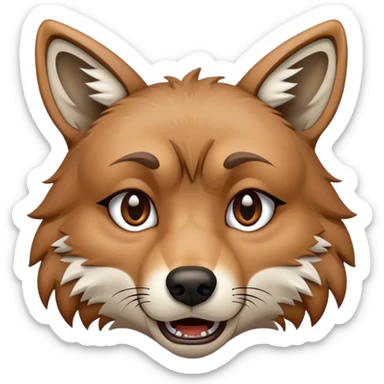Sad crying Coyote  sticker
