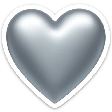 Silver heart sticker