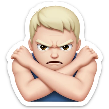 Someone with there arms around there neck mad sticker