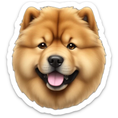 Chow chow, furry shiny dog cute, realistic, young sticker