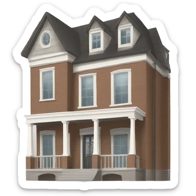 facade plan / drawing of a house sticker