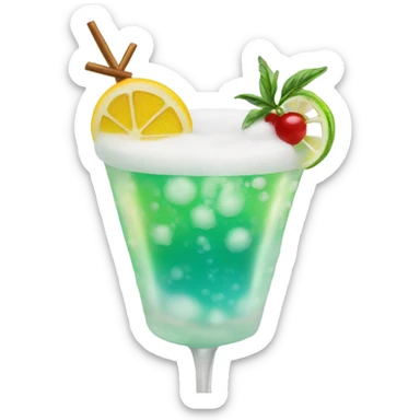 cocktail with foam sticker