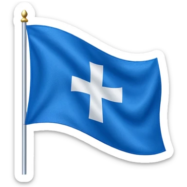 A blue flag with white Nordic cross  sticker