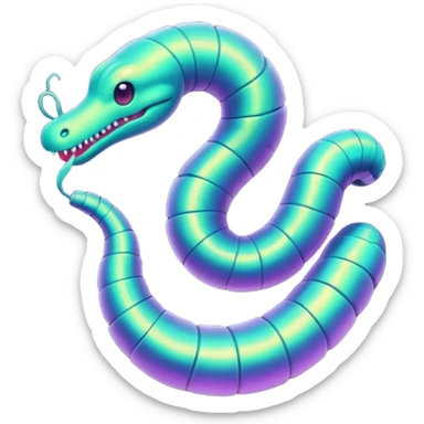 cosmic space worm sticker