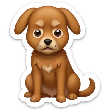 The dog is itching because of fleas sticker